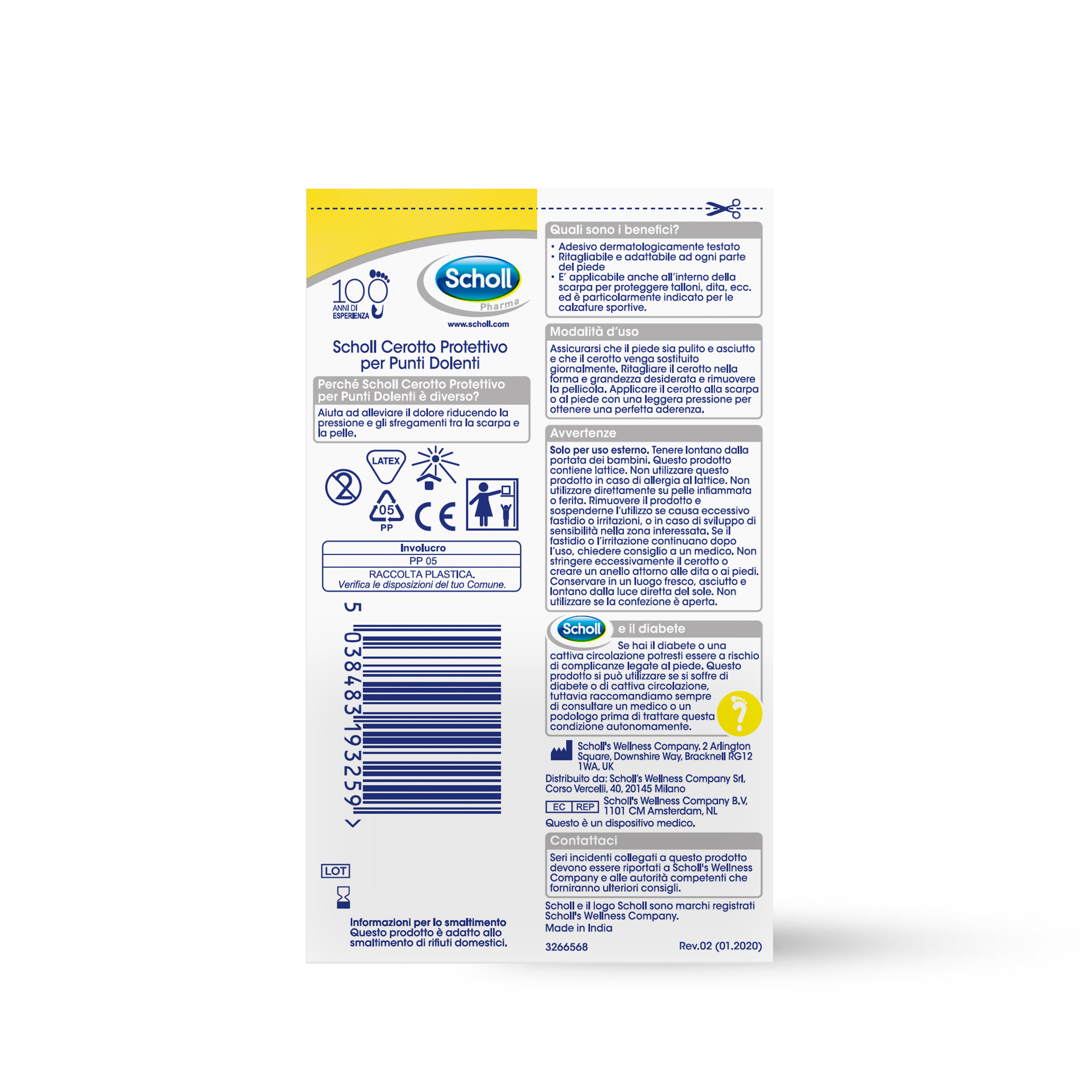 Cerotto Ritagliabile Per Calli e Duroni - Protezione