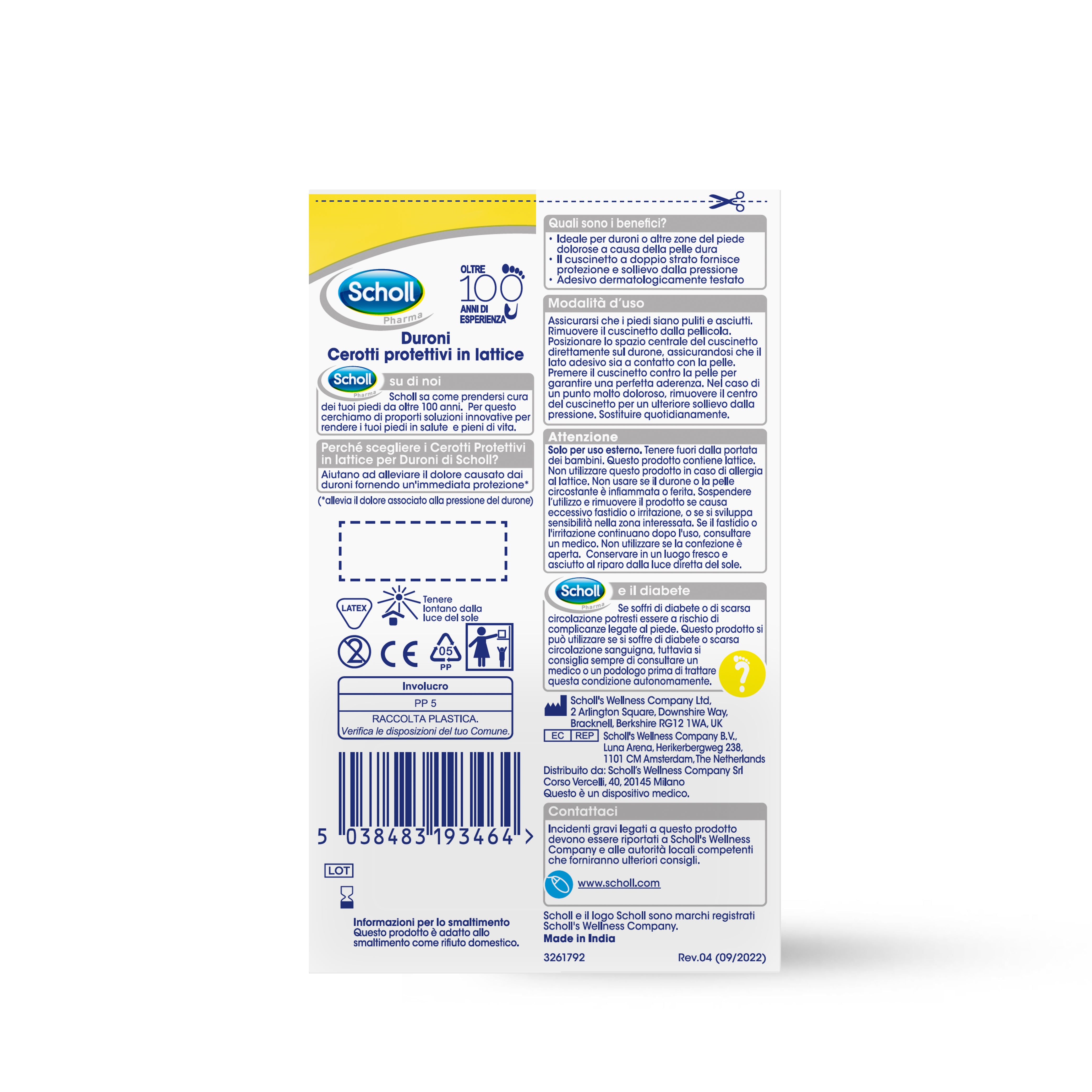 Cerotti Protettivi per Duroni in Lattice