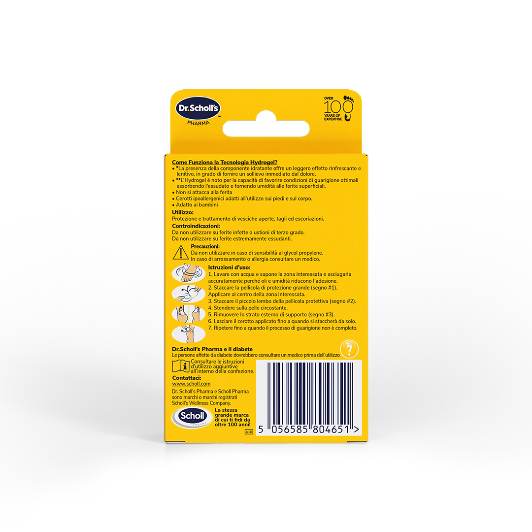 Cerotti per vesciche aperte, tagli, escoriazioni