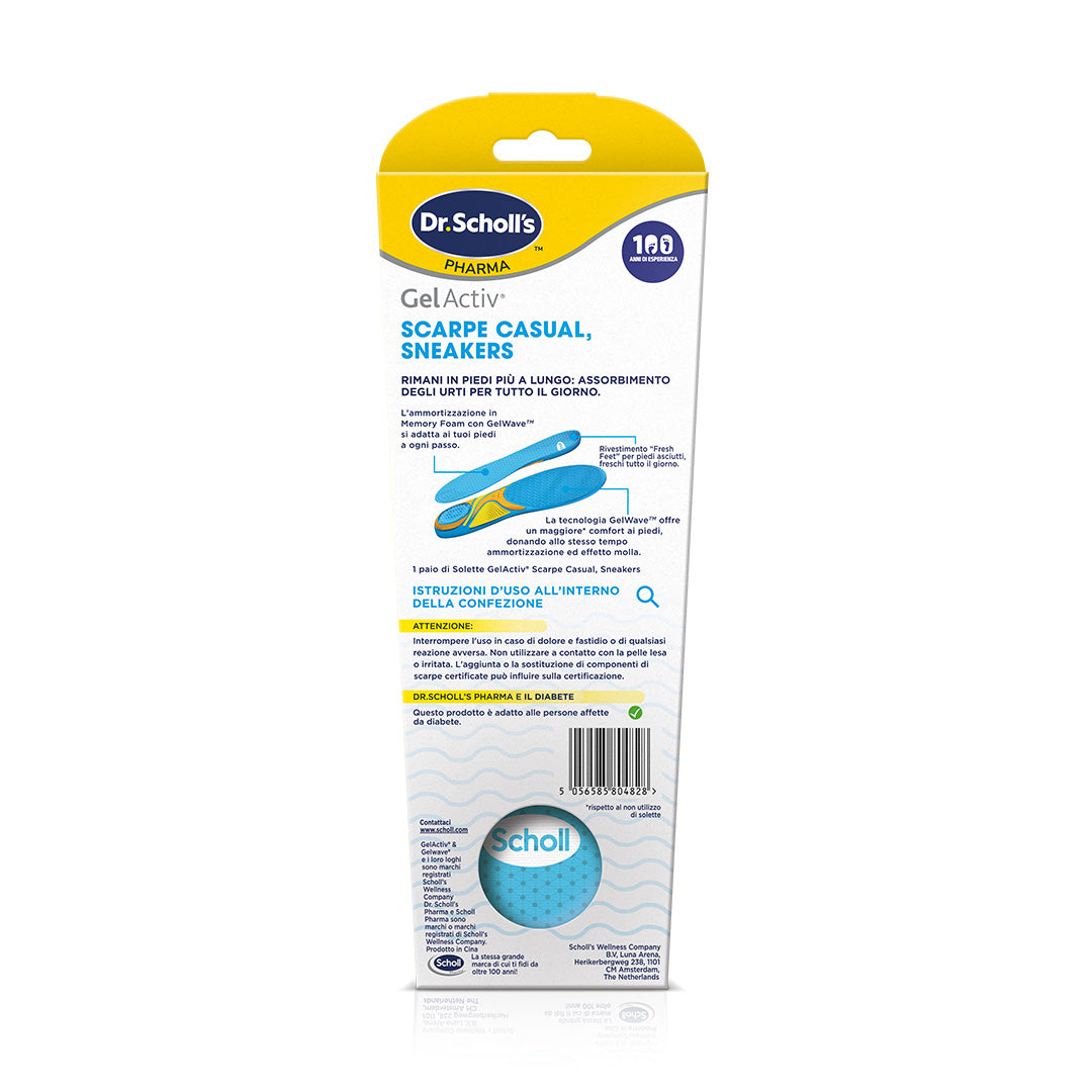 Solette in gel per Scarpe Casual e Sneakers, taglia L