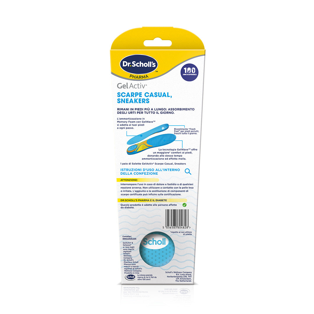 Solette in gel per Scarpe Casual e Sneakers, taglia S